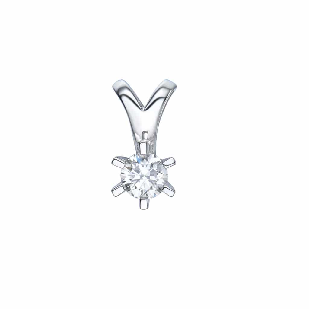 ENSTENSANHENG HVITTGULL DIAMANT 0.30 CT TW.SI