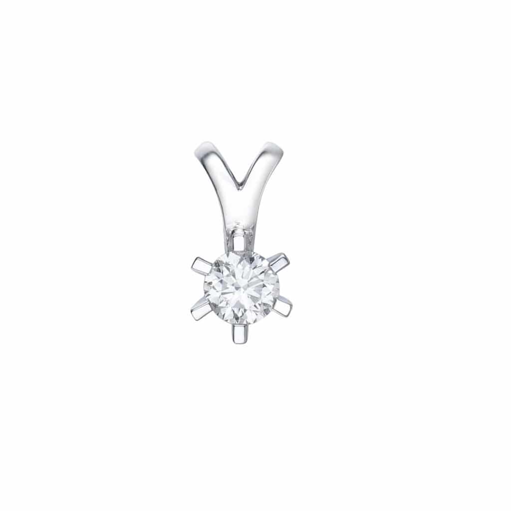 ENSTENSANHENG HVITTGULL DIAMANT 0.50CT TW.SI