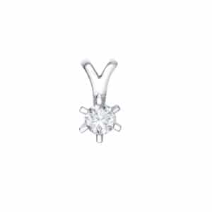 ENSTENSANHENG HVITTGULL DIAMANT 0.50CT TW.SI