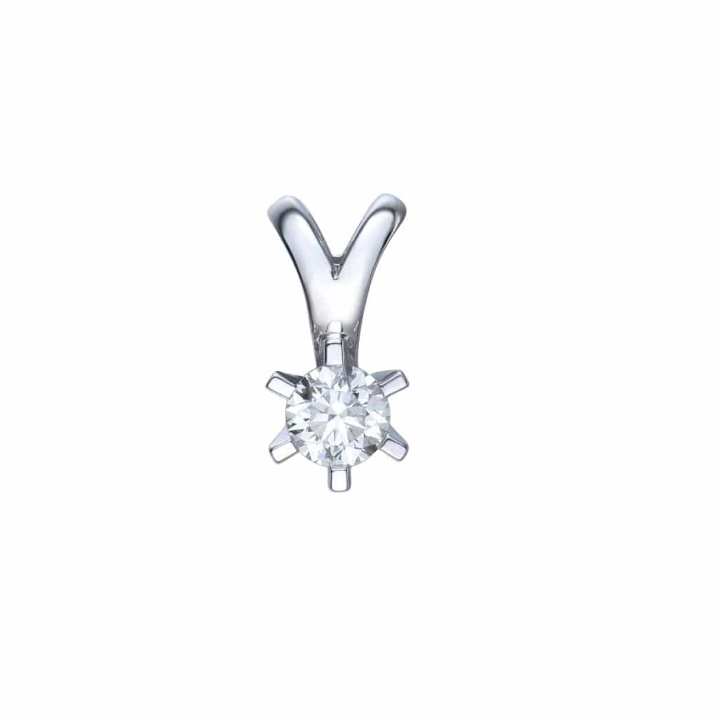 ENSTENSANHENG HVITTGULL DIAMANT 0.40CT TW.SI