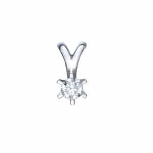 ENSTENSANHENG HVITTGULL DIAMANT 0.40CT TW.SI