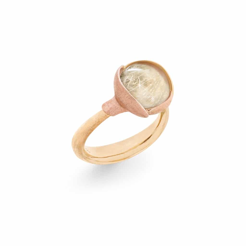 OLE LYNGGAARD RING LOTUS STR 2 RUTILKVARTS