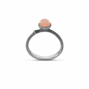 OLE LYNGGAARD RING LOTUS MINI BLUSH MÅNESTEN SØLV