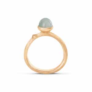 OLE LYNGGAARD RING LOTUS MINI AQUAMARINE