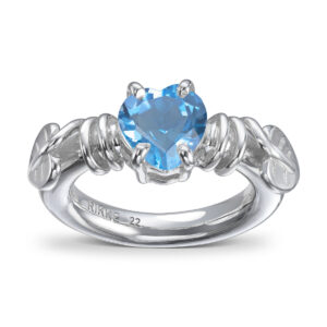 RIKKE HARSHEIM BLADRING SWISS BLUE TOPAS