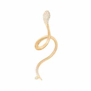 OLE LYNGGAARD ØREDOBBER SNAKES HALV PAVÉ