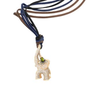 OLE LYNGGAARD ANHENG ELEFANT MED PAVÉ STOR