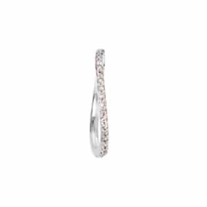 OLE LYNGGAARD RING LOVE BANDS BUET BRUNE DIAMANTER HVITTGULL