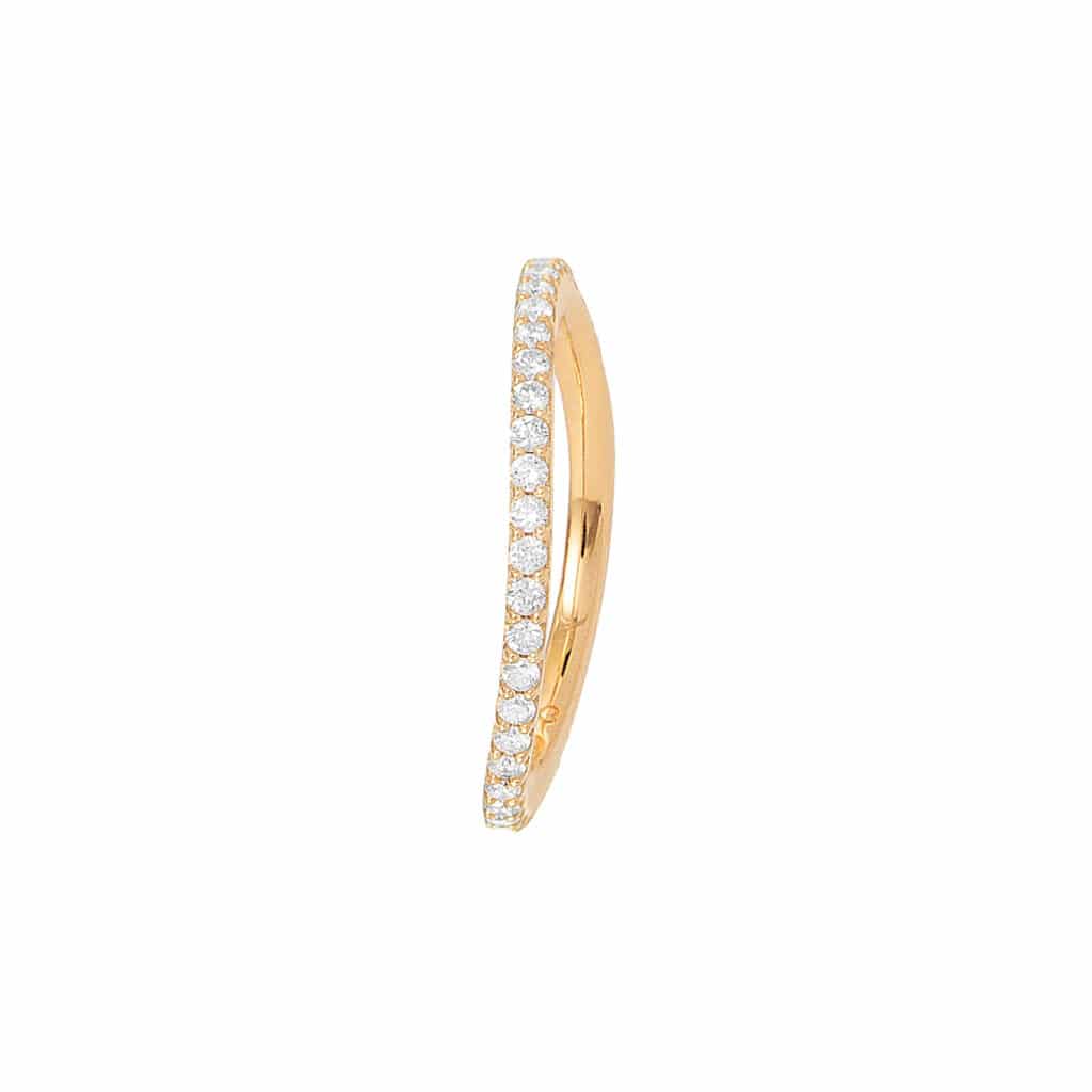 Ole Lynggaard ring Love bands buet Materiale: 18k rosegull (750) Diamanter: 40-47 stk brune brilliante totalt 40-47ct