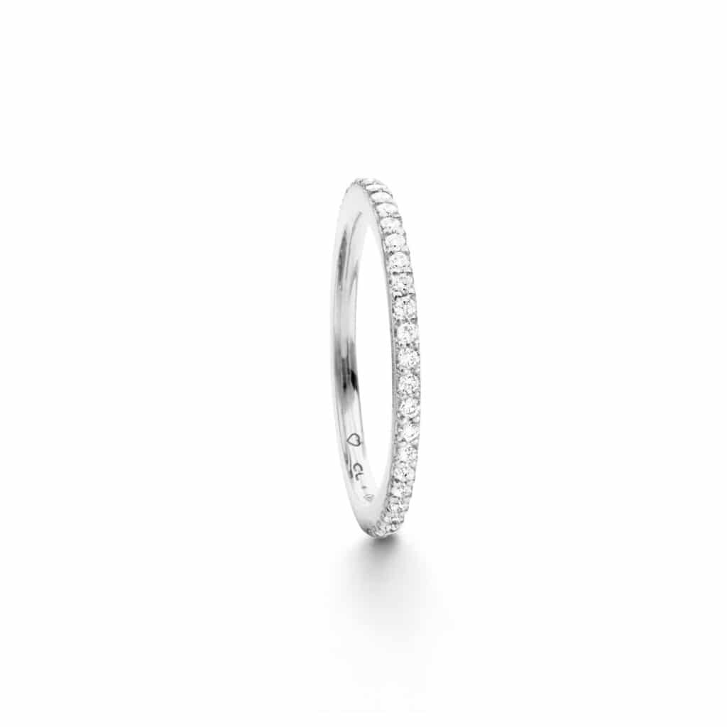 OLE LYNGGAARD RING LOVE BANDS RETT HVITTGULL