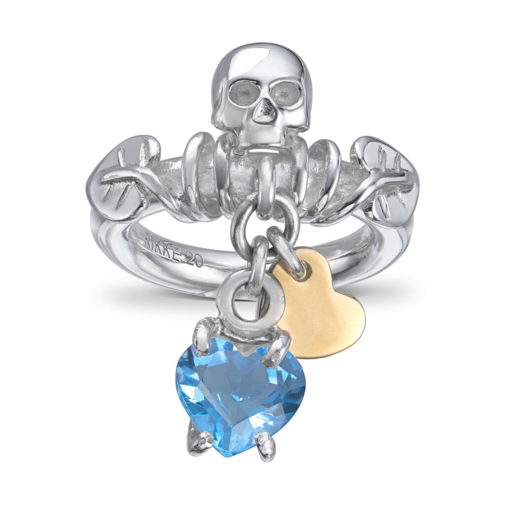 RIKKE HARSHEIM RING DØDNINGSHODE SWISS BLUE TOPAS