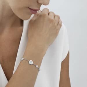 GEORG JENSEN ARMBÅND DAISY HVIT OG SØLV