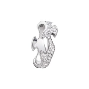 GEORG JENSEN RING FUSION SENTER RING HVITTGULL