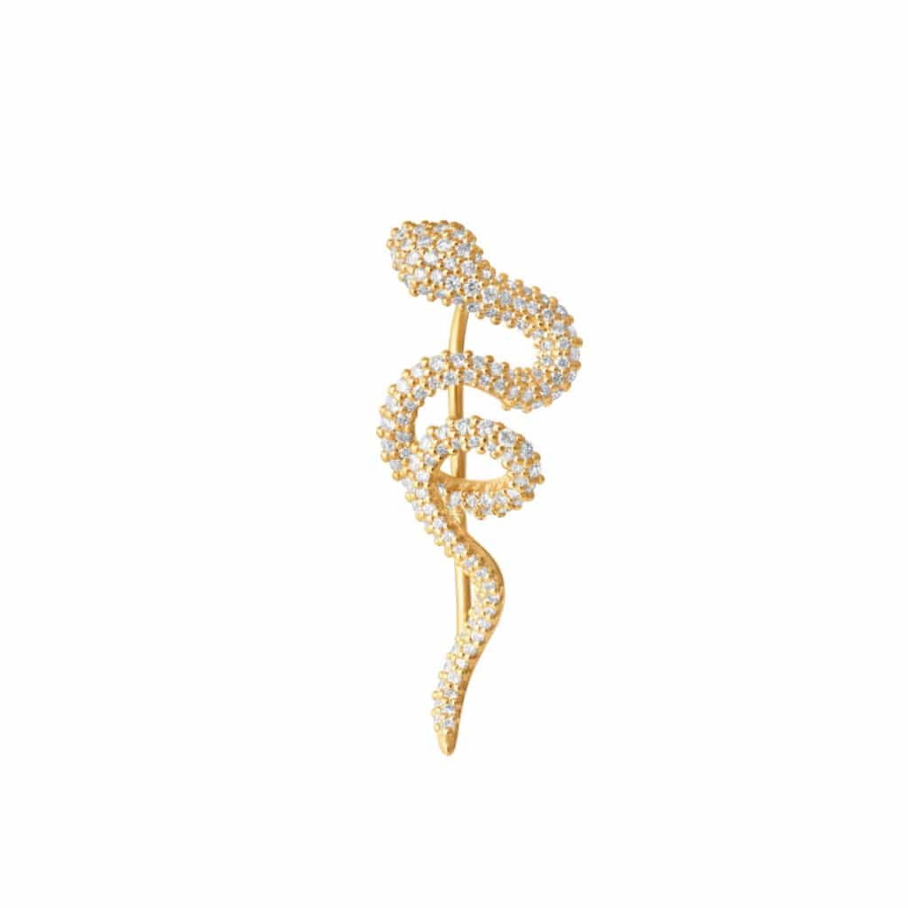 OLE LYNGGAARD ØREDOBBER SNAKES LITEN PAVÉ