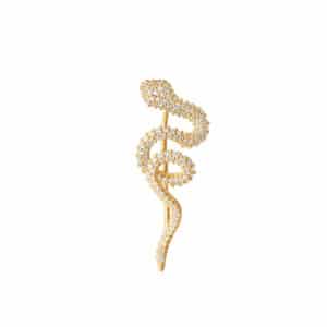 OLE LYNGGAARD ØREDOBBER SNAKES LITEN PAVÉ