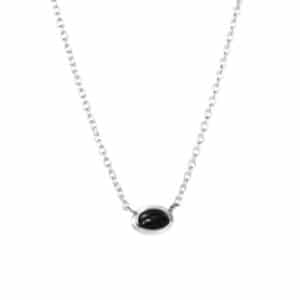 EFVA ATTLING KJEDE LOVE BEAD SØLV ONYX