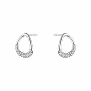 GEORG JENSEN ØREDOBBER OFFSPRING SØLV MED DIAMANTER