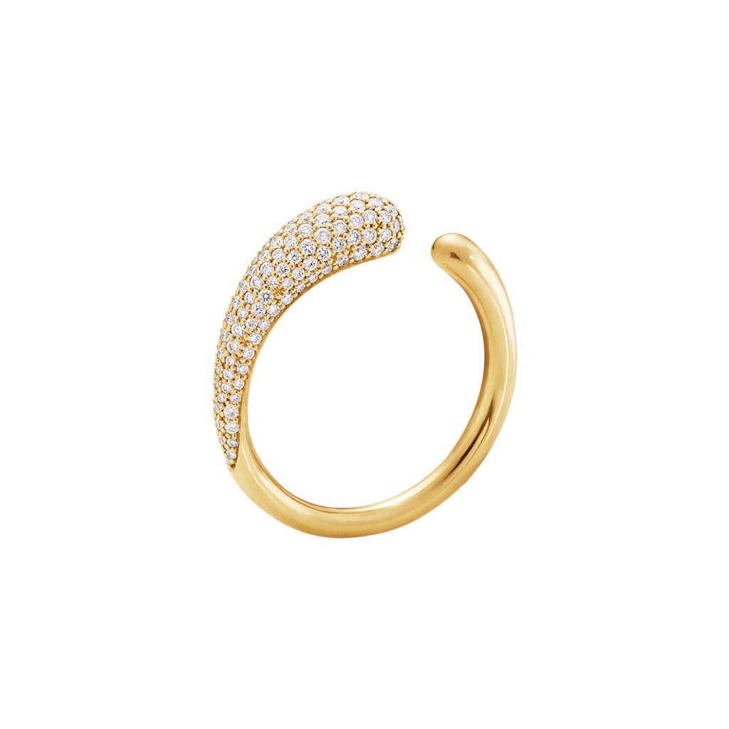 GEORG JENSEN RING MERCY GULTGULL MED DIAMANTER