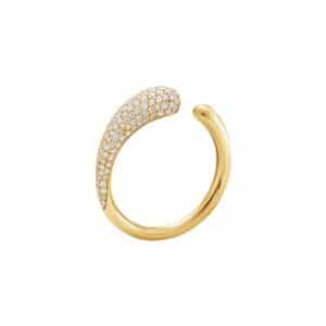 GEORG JENSEN RING MERCY GULTGULL MED DIAMANTER