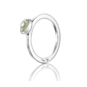 EFVA ATTLING RING LOVE BEAD SØLV GRØNNKVARTS