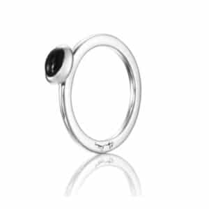 EFVA ATTLING RING LOVE BEAD SØLV ONYX