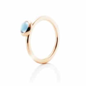 EFVA ATTLING RING LOVE BEAD TOPAS GULL