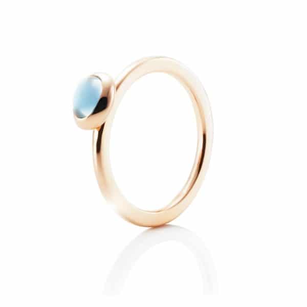 EFVA ATTLING RING LOVE BEAD TOPAS GULL