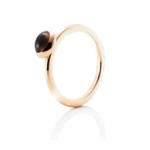 EFVA ATTLING RING LOVE BEAD RØKKVARTS GULL