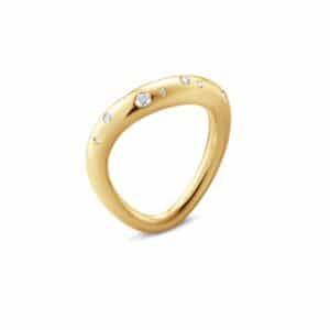 GEORG JENSEN RING OFFSPRING GULTGULL MED DIAMANTER