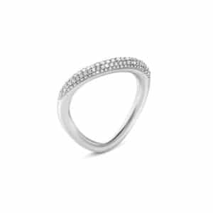 GEORG JENSEN RING OFFSPRING SØLV MED DIAMANTER
