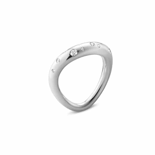 GEORG JENSEN RING OFFSPRING SØLV MED DIAMANTER
