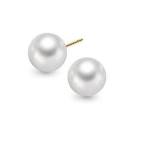 PERLEØREDOBBER I GULL 10-10,5MM