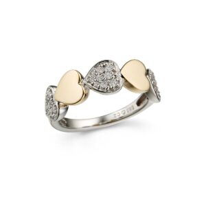 DIAMANTRING HJERTER 0.26CT TW.SI