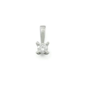 ENSTENSANHENG HVITTGULL DIAMANT 0.10 CT TW.SI