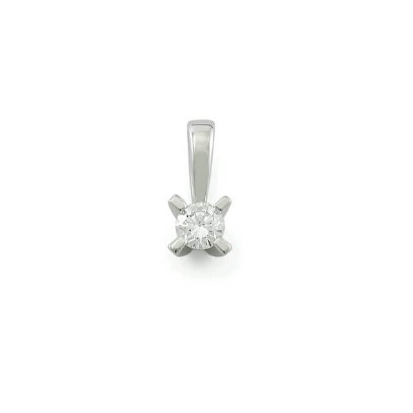 ENSTENSANHENG HVITTGULL DIAMANT 0.10 CT TW.SI