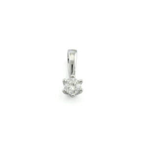 ENSTENSANHENG HVITTGULL DIAMANT 0.10 CT TW.SI