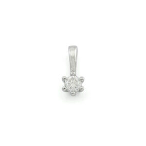 ENSTENSANHENG HVITTGULL DIAMANT 0.15 CT TW.SI