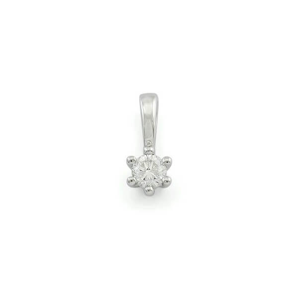 ENSTENSANHENG HVITTGULL DIAMANT 0.15 CT TW.SI