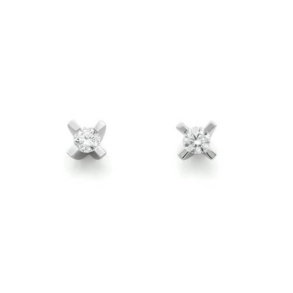 ENSTENSØREDOBBER HVITTGULL DIAMANT 0.10 CT TW.SI
