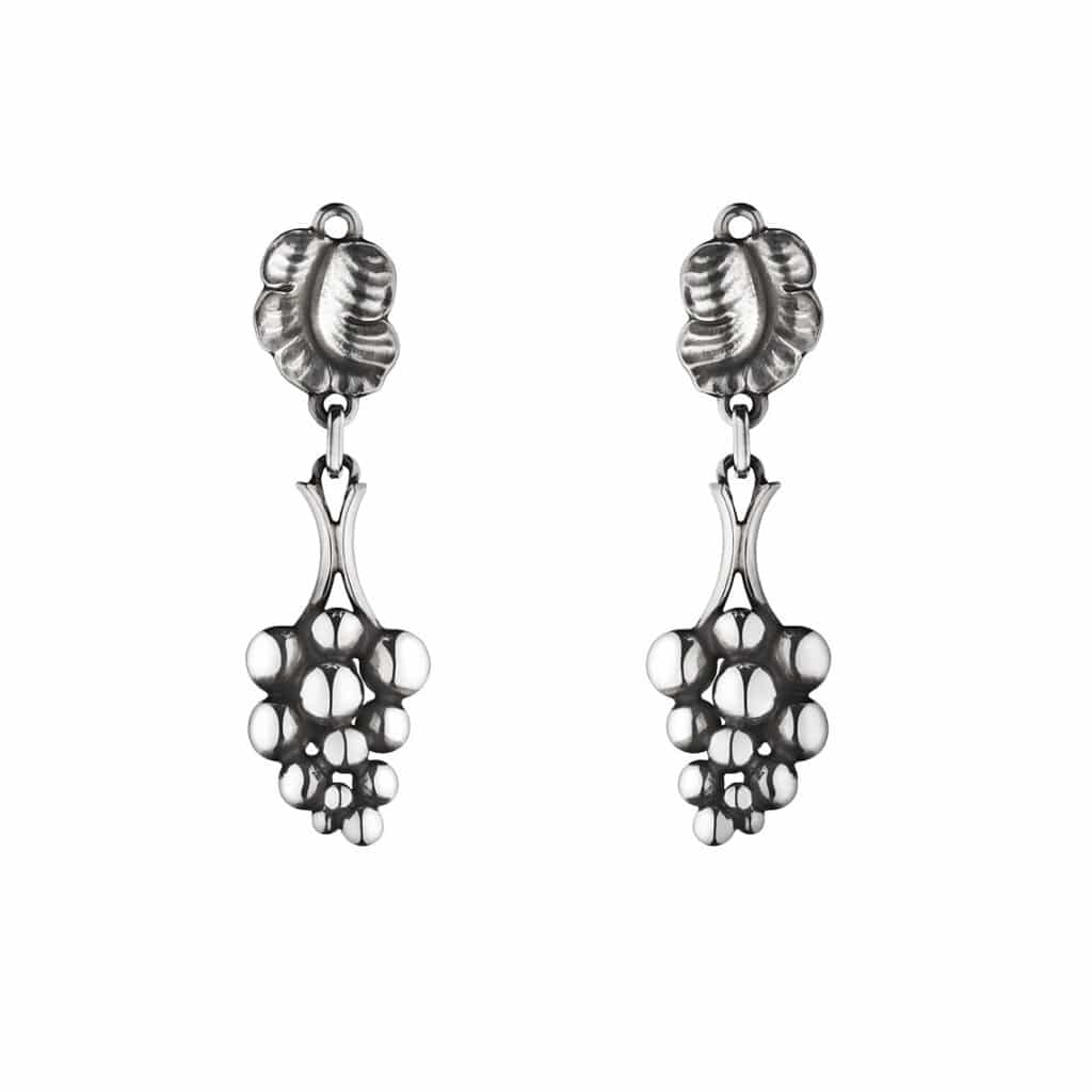 GEORG JENSEN ØREKLIPS MED HENG MOONLIGHT GRAPES SØLV