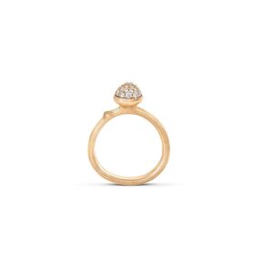 OLE LYNGGAARD RING LOTUS TINY PAVE