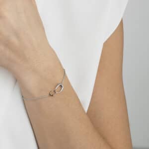 GEORG JENSEN ARMBÅND OFFSPRING SØLV OG GULL-OFFSPRING-interlocking-bracelet-silver-gold