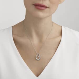 GEORG JENSEN KJEDE OFFSPRING SØLV MED DIAMANTER