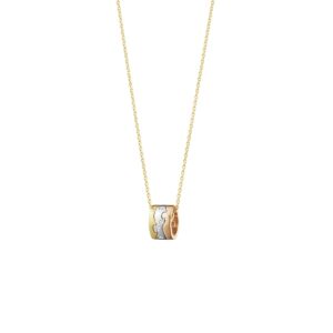 GEORG JENSEN HALSSMYKKE FUSION GULL MED DIAMANTER