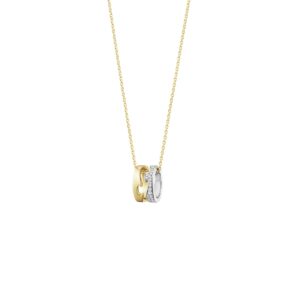 GEORG JENSEN HALSSMYKKE FUSION GULL MED DIAMANTER