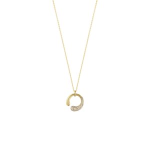 GEORG JENSEN HALSSKJEDE MERCY GULTGULL MED DIAMANTER