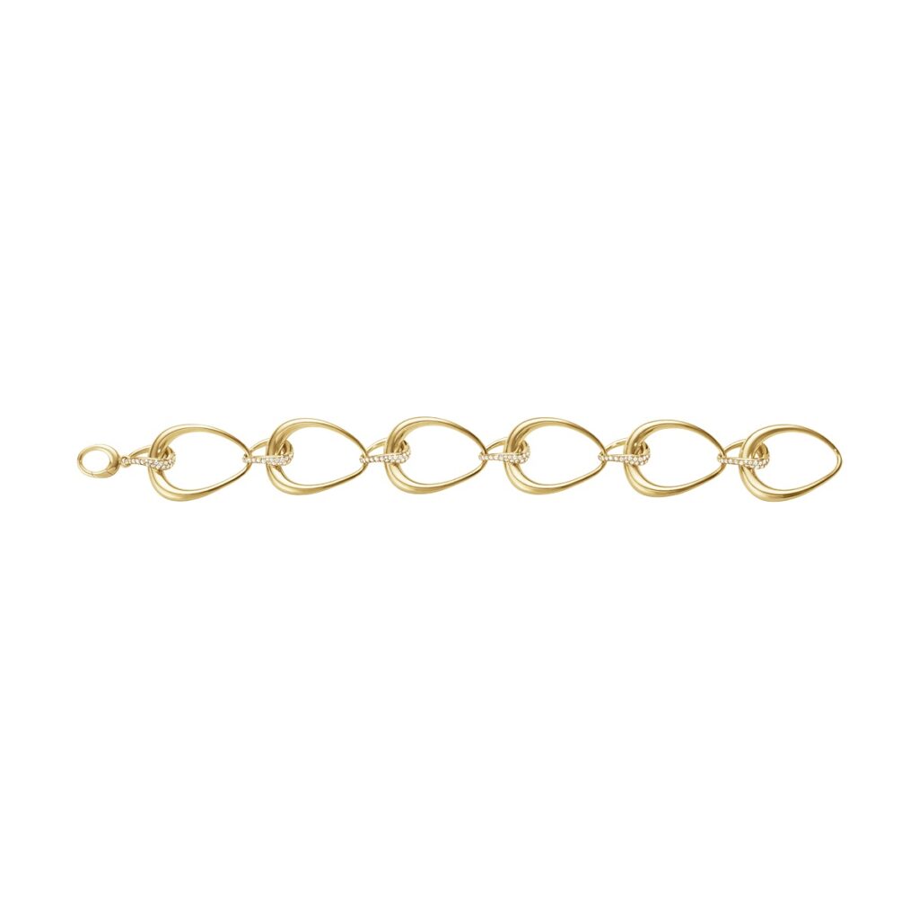 GEORG JENSEN ARMLENKE OFFSPRING GULL MED DIAMANTER
