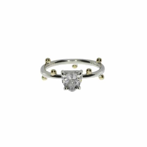 RIKKE HARSHEIM RING MED GULLKULER MINI