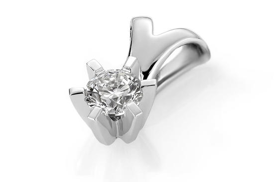 ENSTENSANHENG HVITTGULL DIAMANT 0.05 ct Tw.si