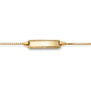GULLARMBÅND TIL BARN MED GRAVERINGSPLATE